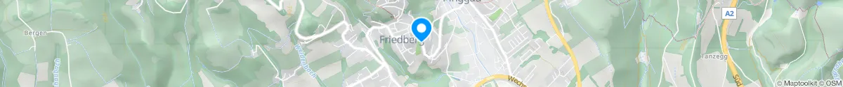 Kartendarstellung des Standorts für Apotheke Zur Maria Heil der Kranken in 8240 Friedberg
